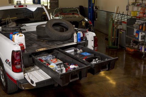 Decked In-Vehicle Storage Systems DR5 Truck Bed Toolboxes, Systems, Center of Truck Bed Location, 2-door, Polyethylene, Black, 8 ft. Bed Only, Dodge, Ram, Kit thumbnail 8