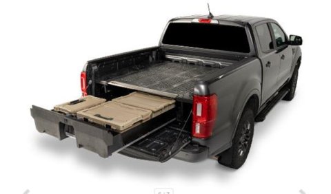 Decked In-Vehicle Storage Systems YG5 Truck Bed Tool Box, Systems, Center of Truck Bed Location, Polyethylene, Black, 5 ft. 1 in. Bed Only, Chevrolet, GMC, Kit thumbnail 3