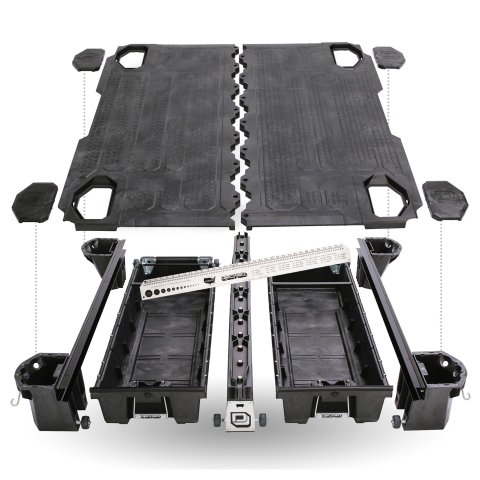Decked In-Vehicle Storage Systems DT1 Truck Bed Toolboxes, Systems, Center of Truck Bed Location, 2-door, Polyethylene, Black, 5 1/2 ft. Bed Only, Toyota, Kit thumbnail 7