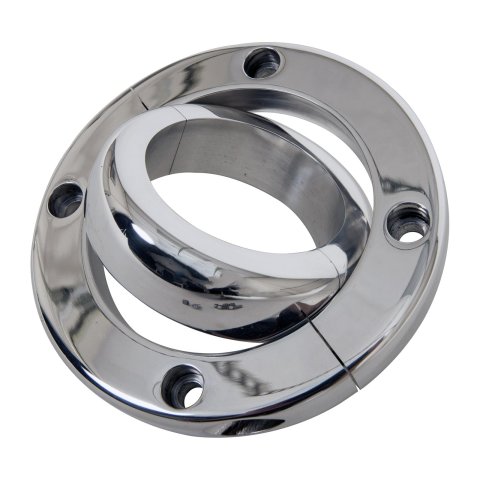 Borgeson Steering Column Split Swivel Floor Mounts 909008 Mount, Floor, Swivel, Aluminum, Polished, 2.00 in. Diameter, Each