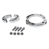 Borgeson Steering Column Split Swivel Floor Mounts 909008 Mount, Floor, Swivel, Aluminum, Polished, 2.00 in. Diameter, Each thumbnail 2