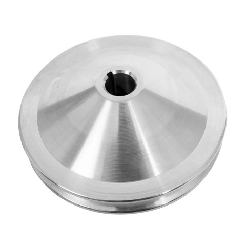 Borgeson Universal Power Steering Pulleys 801202 Pulley, V-belt, 1-groove, Billet Aluminum, Keyway, 4.625 in. O.D., Chevy, Each thumbnail 1