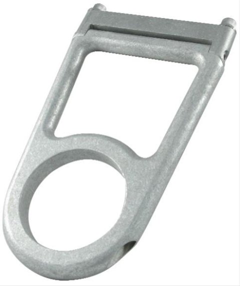Borgeson Open-Style Column Drops 912203 Steering Mount, Open-Style, 3 in. Drop, Aluminum, Natural, Hinged, for 2.0 in. Diameter, Each