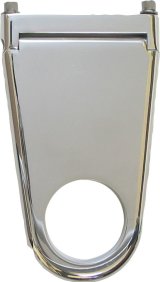 Borgeson Solid-Style Column Drops 911204 Steering Mount, Aluminum, Polished, 2.00 in. Diameter, 4.0 in. Drop, Each thumbnail 2
