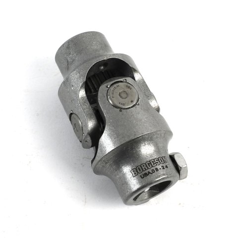 Borgeson Universal Steering U-Joints 114930 Joint, Stainless Steel, Natural, 3/4 in. DD, 3/4 in. 20-Spline, Each