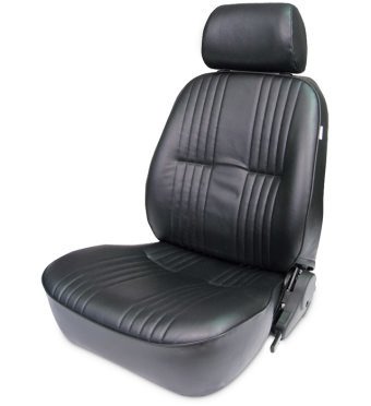 Procar Pro-90 Series 1300 Black Vinyl Seat 80-1300-51L Seat, 1300, Reclining Bucket, Driver Side, Black, Each thumbnail 2