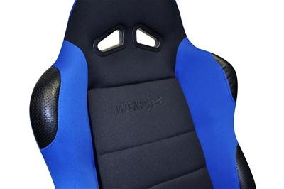 Procar Sportsman Racing Black/blue Velour Seat 80-1606-65R Seat, Series 1606, Lever Reclining, Passenger Side, Velour, Black/Blue, Each thumbnail 3
