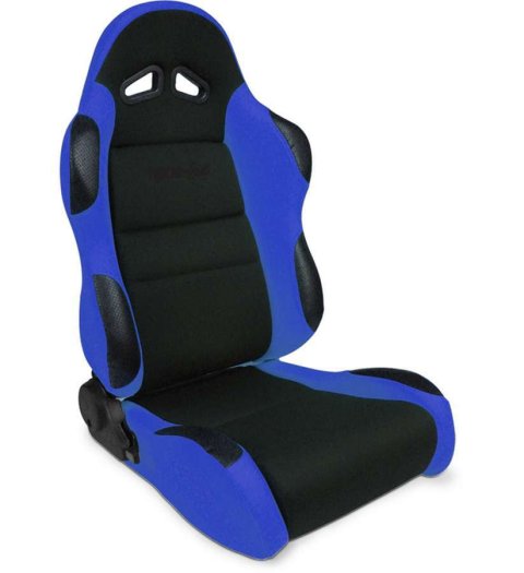 Procar Sportsman Racing Black/blue Velour Seat 80-1606-65R Seat, Series 1606, Lever Reclining, Passenger Side, Velour, Black/Blue, Each thumbnail 5