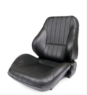 Procar Rally Lowback Series 1050 Black Vinyl Seat 80-1050-51L Seat, 1050, Lowback, Cover, Lever Recline, Each thumbnail 1