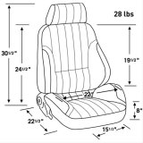 Procar Rally Series 1000 Seats 80-1000-99L Seat, 1000, Un-upholstered, Lever Recline, Sliders, Driver Side, Each thumbnail 1