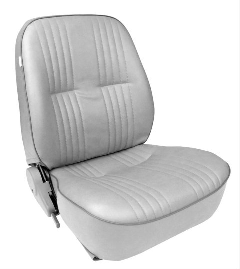 Procar Lowback Series 1400 Gray Vinyl Seat 80-1400-52L Seat, Pro-90 1400, Reclining, Left Side, Vinyl, Gray, Each thumbnail 1