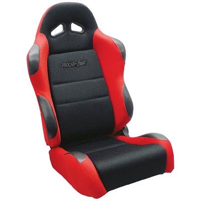 Procar Sportsman Racing Red/black Velour Seat 80-1606-64L Seat, Series 1606, Lever Reclining, Driver Side, Velour, Red, Each thumbnail 2