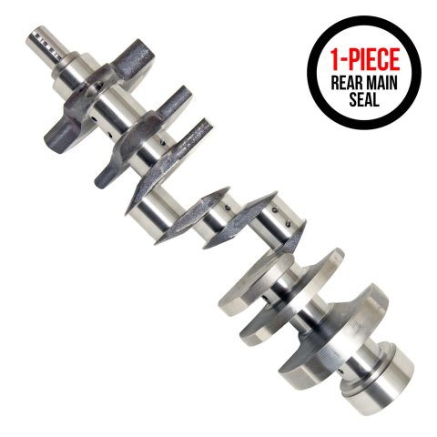 Scat Cast Crankshafts 9-103750L Crankshaft, 1-Piece Seal, External Balance, Steel, 3.750 in. Stroke, Chevy, 350, Each thumbnail 1