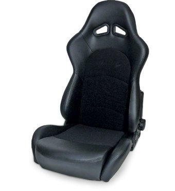 Procar Sportsman Pro Recliner Series 1615 Black Vinyl/velour Seat 80-1615-71 Seat, Series, Reclining, Vinyl/Velour, Black, Each thumbnail 2