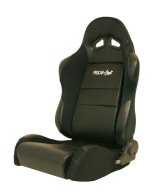 Procar Sportsman Racing Black/black Vinyl/velour Seat 80-1605-61L Seat, Series 1605, Lever Reclining, Driver Side, Black Vinyl Inside, Black Velour Wings and Bolsters, Each thumbnail 2
