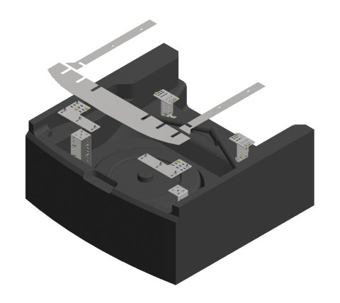 Tuffy Tactical Security Drawer Mounting Kits 302-01 Kit, Powdercoated, Black, Ford, Kit thumbnail 1