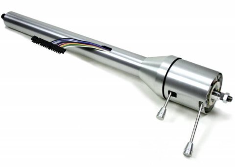 ididit Retrofit Floor Shift Steering Columns for 1966-1969 MUSTANG - 1070690030 Column, Retrofit, Tilt, Aluminum, Brushed, Shift, Ford, Each thumbnail 1