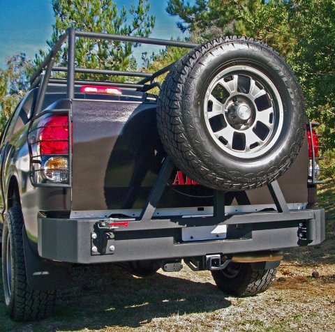 Body Armor 4x4 Rear Bumpers for 2007-2013 TUNDRA - TN-2961 Bumper, Rear, Fabricated, Steel, Black Textured Powdercoated, Toyota, Each thumbnail 1