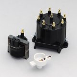 Hypertech Coils 4054 Ignition Coil, E-Core, Square, Epoxy, with Cap and Rotor, Black, Chevy, Pontiac, GMC, V8, Kit thumbnail 3