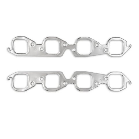 Patriot Seal-4-Good Header Gaskets 66013 Exhaust Gaskets, Header, Seal-4-Good, Aluminum, 2.125 in. Large Square Port, Chevy, Big Block, Pair thumbnail 2