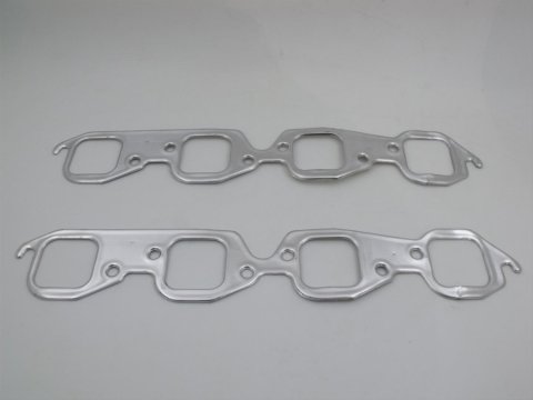 Patriot Seal-4-Good Header Gaskets 66013 Exhaust Gaskets, Header, Seal-4-Good, Aluminum, 2.125 in. Large Square Port, Chevy, Big Block, Pair thumbnail 3