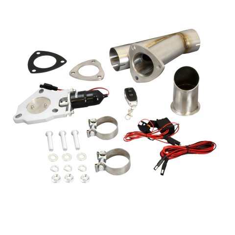 Patriot Electric 2.5 Inch Exhaust Cutouts PEC250K-1 Cutouts, Electric, Aluminum, Stainless Steel, Bolt-On, in. Diameter, Y-Pipe, 304 Stainless Steel, Bolts and Gaskets, Each thumbnail 1