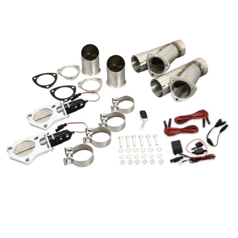 Patriot Electric 3 Inch Exhaust Cutouts PEC300K Cutouts, Electric, Aluminum, Stainless Steel, Bolt-On, in. Diameter, Y-Pipe, 304 Stainless Steel, Bolts and Gaskets, Pair thumbnail 2