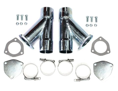 Patriot 2.5 Inch Exhaust Cutouts Kit H1130 Cutout, Manual, Steel, Zinc Plated, Clamp-On, 2.500 in. Diameter, Pair thumbnail 3