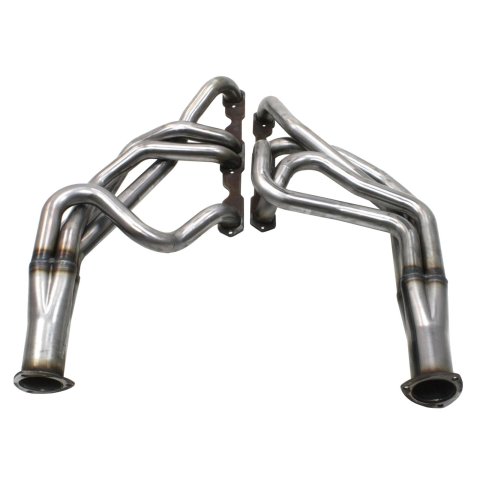 Patriot Tri-5 Headers H8050 Headers, Long Tube, Steel, Natural, Chevy, Danchuk Mounts, Small Block, Pair thumbnail 1