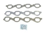Patriot Header Flange Kits H7898 Flanges, No Stubs, Steel, 0.375 in. Thick, 2.125 in. Port, Gaskets, Bolts, Chevy, Big Block, Pair thumbnail 1