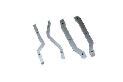 Dart Intake End Rail Spacers 62220006 Spacers, Aluminum, Natural, 10.200 in. Deck Height, Rectangular Port, Chevy, Big Block, Pair