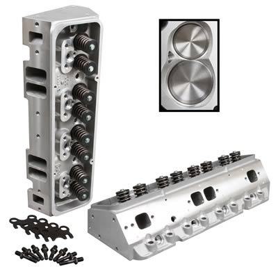 Dart Pro 1 Aluminum Cylinder Heads 11311111P Head, 1, Aluminum, Assembled, 64cc Chamber, 200cc Intake Runner, Chevy, 327, 350, 400, Each