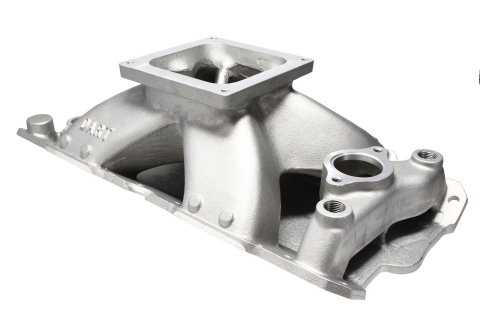 Dart Single Plane Intake Manifolds 42421000 Manifold, Plane, Aluminum, Natural, Dominator Flange, Chevy, Small Block, Each thumbnail 4