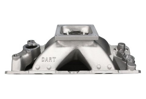 Dart Single Plane Intake Manifolds 42421000 Manifold, Plane, Aluminum, Natural, Dominator Flange, Chevy, Small Block, Each thumbnail 6