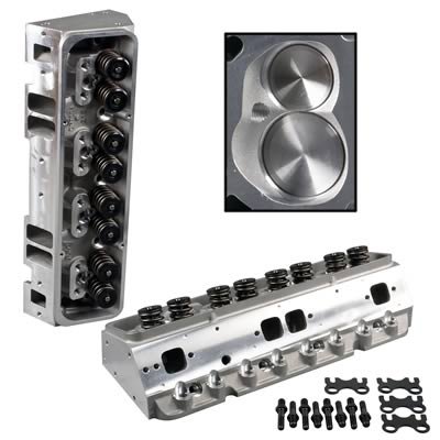Dart Pro 1 Aluminum Cylinder Heads 11521122P Head, 1, Aluminum, Assembled, 64cc Chamber, 215cc Intake Runner, Chevy, 327, 350, 400, Each
