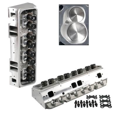 Dart Pro 1 Aluminum Cylinder Heads 11621122P Head, 1, Aluminum, Assembled, 72cc Chamber, 215cc Intake Runner, Chevy, 327, 350, 400, Each