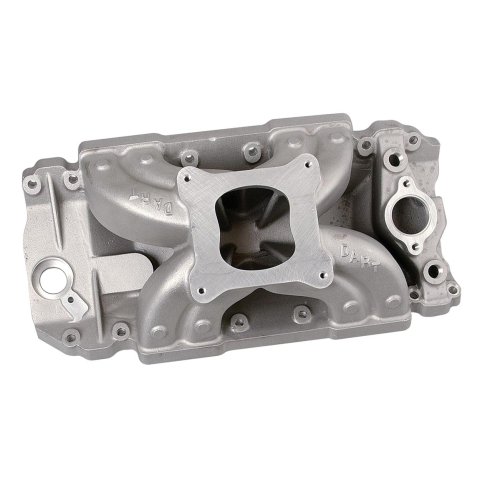 Dart Single Plane Intake Manifolds 41215000 Manifold, Plane, Aluminum, Natural, Square Bore, Chevy, Oval, Big Block, Tall Deck, Each