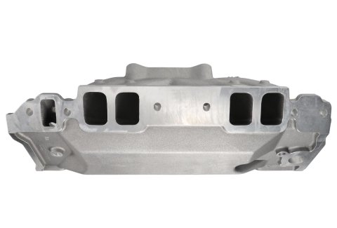 Dart Single Plane Intake Manifolds 41115000 Manifold, Plane, Aluminum, Natural, Square Bore Flange, Chevy, Rectangular Port, Tall Deck, Each thumbnail 2