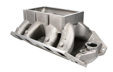 Dart Big Chief Box Ram Intake Manifolds 43144000 Manifold, Single Plane, Aluminum, Natural, Chevy, Dominator Flange, Chief, Oval, Each thumbnail 2