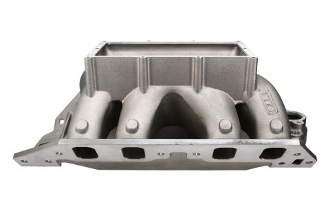 Dart Big Chief Box Ram Intake Manifolds 43144000 Manifold, Single Plane, Aluminum, Natural, Chevy, Dominator Flange, Chief, Oval, Each thumbnail 3