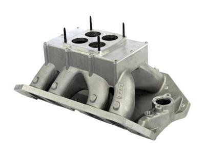 Dart Big Chief Box Ram Intake Manifolds 43144000 Manifold, Single Plane, Aluminum, Natural, Chevy, Dominator Flange, Chief, Oval, Each thumbnail 4