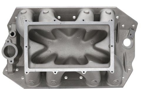 Dart Big Chief Box Ram Intake Manifolds 43144000 Manifold, Single Plane, Aluminum, Natural, Chevy, Dominator Flange, Chief, Oval, Each thumbnail 5