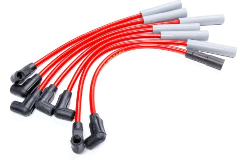 Taylor ThunderVolt 8.2mm Spark Plug Wire Sets for 1987-1990 CHEROKEE, COMANCHE, WAGONEER - 84248 Wires, ThunderVolt, Spiro-Wound, 8.2mm, Red, Straight Boots, Jeep, 4.0L, L6, Set thumbnail 2