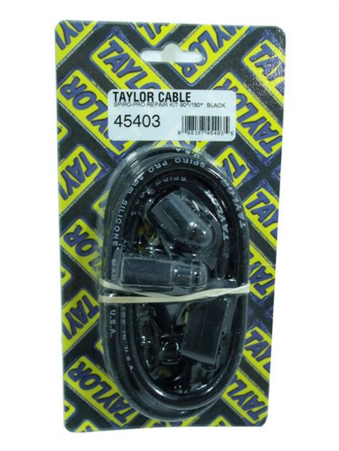 Taylor Spark Plug and Coil Wire Repair Kits 45403 Replacement Wire, Spiro-Pro, Black, 8mm, 90 180 Degree Boots, Kit thumbnail 3