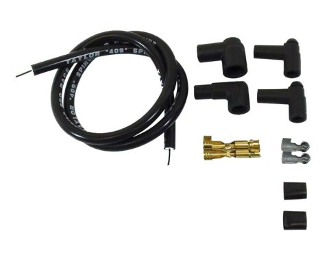 Taylor Coil Wire Kits 45909 Wire, 409, Spiral Core, 10.4mm, Black, Male HEI/Female Socket, 90 Degree Boots, 36 in. Long, Kit thumbnail 1