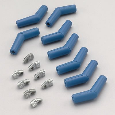 Taylor Spark Plug Boot and Terminal Kits 46065 Boots Terminals, Blue, 135 Degree Boots, 8mm, Set of 8 thumbnail 2
