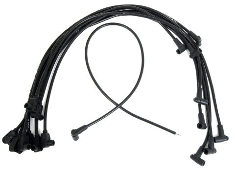 Taylor Spiro-Pro Race-Fit Spiro-Wound Core Spark Plug Wire Sets 76030 Wires, Race-Fit, 8mm, Black, 90 Degree Boots, Chevy, Small Block, Under Headers, Set thumbnail 1