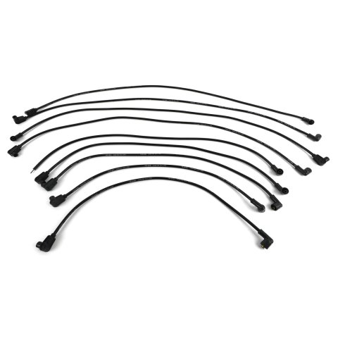 Taylor Spiro-Pro Race-Fit Spiro-Wound Core Spark Plug Wire Sets 76029 Wires, Race-Fit, 8mm, Black, 90 Degree Boots, Chevy, Small Block, Under Headers, Set thumbnail 1