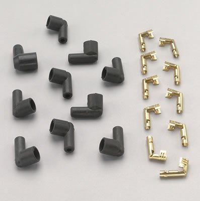 Taylor Distributor and Coil Boot Terminal Kits 46057 Boots Terminals, Black, Socket, 90 Degree Boots, 8mm, Set of 10 thumbnail 2