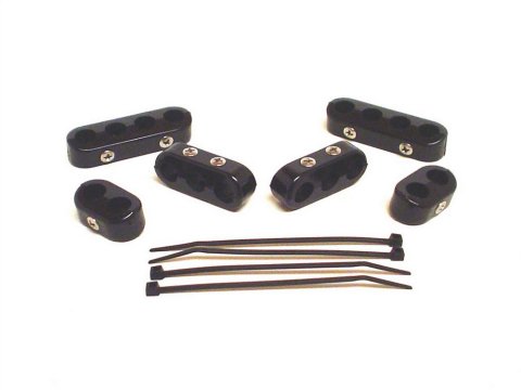 Taylor Clamp-Style Wire Separators 42700 Ignition Loom/Separator, Nylon, Black, 7-8mm, Set of 6 thumbnail 2